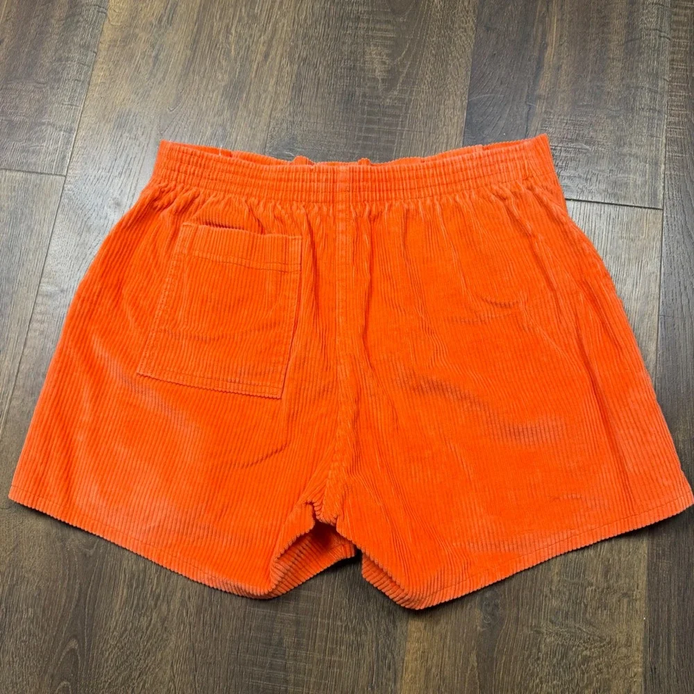 Vintage 80s 90s Ocean Pacific OP Orange Corduroy Board Shorts Sz 36 Fits 30 Surf